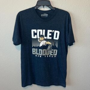BreakingT Cole Gerrit NY Yankees Graphic TShirt Blue Size Medium
